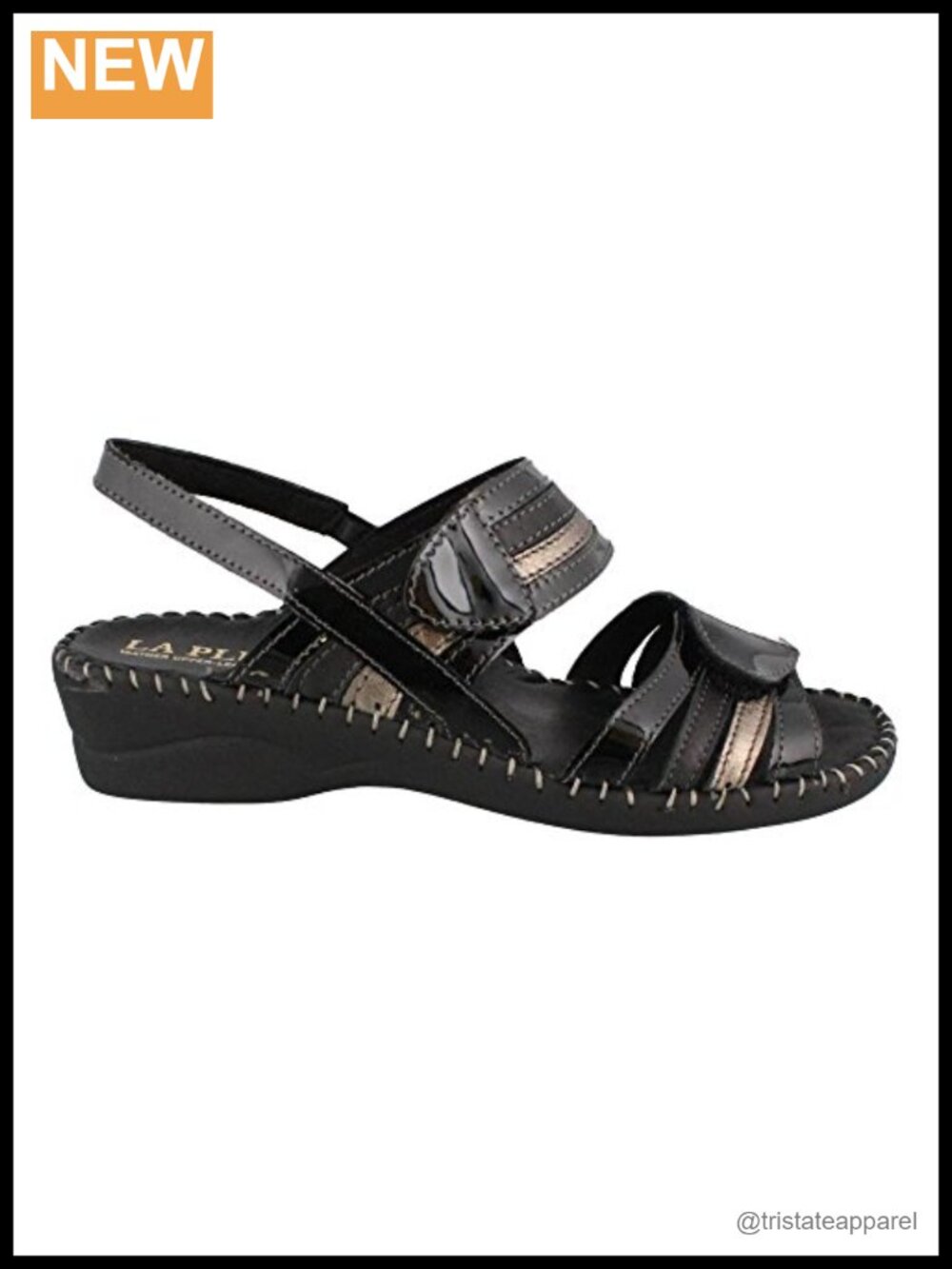 La Plume Anya Leather Slingback Sandal Handcrafted in Italy Wedge Heel